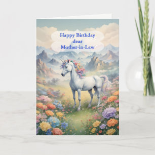 Mother in Law Birthday Unicorn Card
