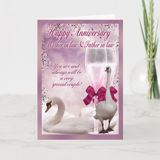 Mother in law & Father in law Anniversary Card (Front)