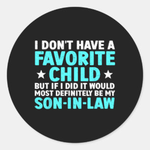 Mother In Law From Son In Law For Mum Women Mother Classic Round Sticker