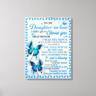Mother-in-law gift for daughter-in-law canvas print