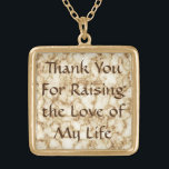 Mother-In-Law Gift Necklace - Love of My Life<br><div class="desc">Show your appreciation to your cherished mother-in-law with this elegant and meaningful necklace, a gift that is a token of gratitude as timeless as your bond. Crafted with exquisite attention to detail, this necklace features a delicate pendant with your loving sentiments to your mother-in-law on it. Each time she wears...</div>