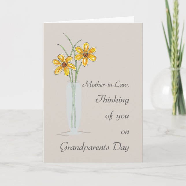 Mother in Law Grandparents Day Thinking of You Card (Front)