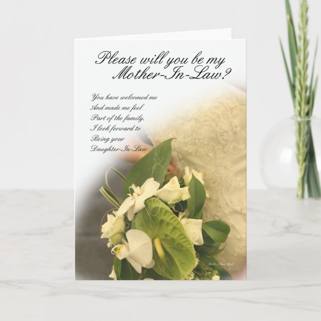 Mother in law greeting card, will you be my mother card (Front)