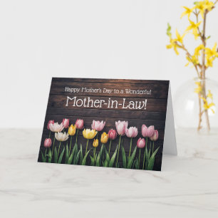 Mother in Law Happy Mother's Day Cute Tulips Card