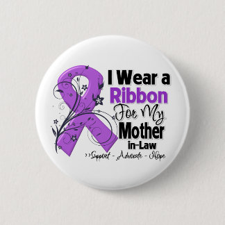 Mother-in-Law - Pancreatic Cancer Ribbon 6 Cm Round Badge