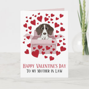 Mother in Law Puppy in Box Valentine's Card