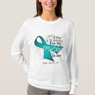 Mother-in-Law - Teal Ribbon Awareness T-Shirt