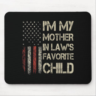 Mother In Laws Favourite Child Funny Family Usa Mouse Mat