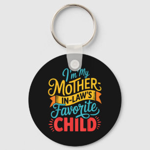 Mother in Laws Favourite Child Funny for Parents Key Ring