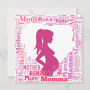 Mother In Many Languages Baby Shower Invites