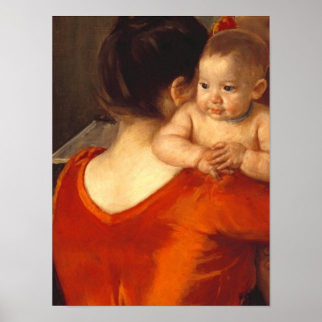 Mother in Red with Child Poster (Front)