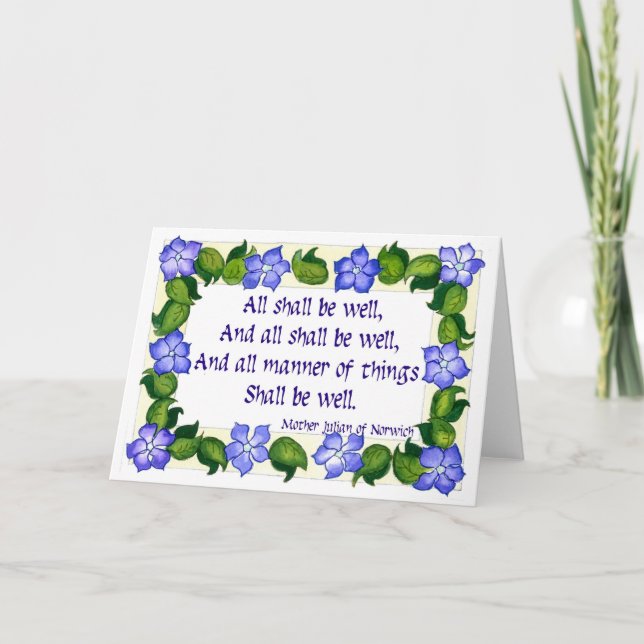 'Mother Julian Quotation' Greeting Card (Front)
