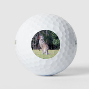 Mother Kangaroo with Baby Joey in Her Pouch Golf Balls