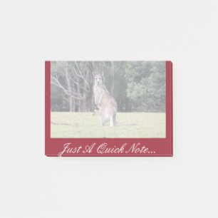 Mother Kangaroo with Baby Joey in Her Pouch Post-it Notes