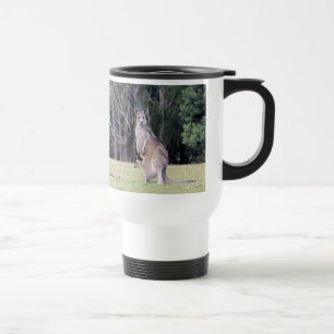Mother Kangaroo with Baby Joey in Her Pouch Travel Mug