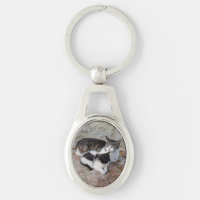 Mother & Kid Oval Keychain (Front)