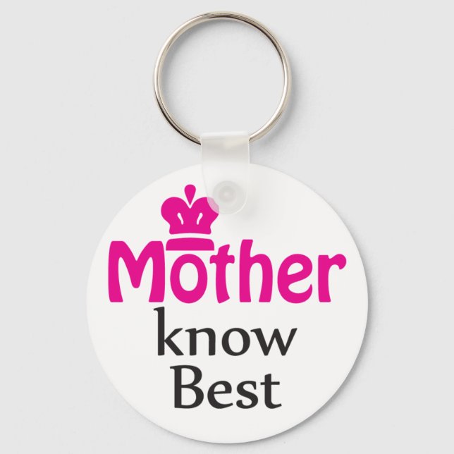 mother knows best key ring (Front)