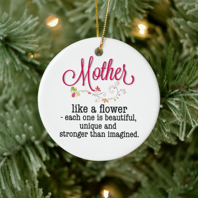 Mother Like A Flower Each One Is Beautiful Ceramic Tree Decoration (Tree)