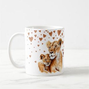 Mother Lion and her baby mother's day  Coffee Mug