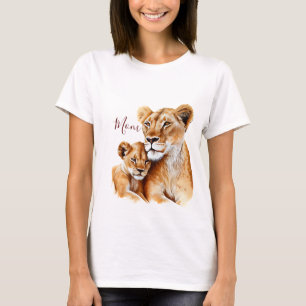 Mother Lion and her baby mother's day  T-Shirt
