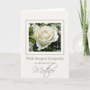 Mother loss Rose sympathy Card