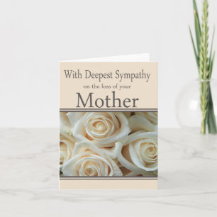 Mother loss Rose sympathy Card