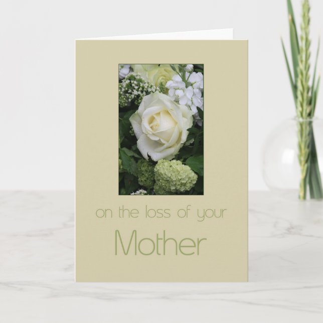 Mother loss Rose sympathy Card (Front)
