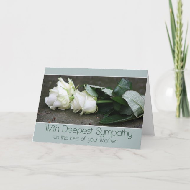 Mother loss Rose sympathy Card (Front)