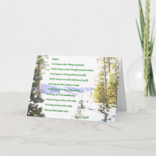 Mother Loving You No Matter What Greeting Card