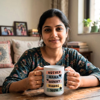 Mother Mama Mummy Madre Mum Mug | Cute Multilingua