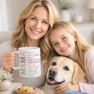 Mother mama word art love coffee mug