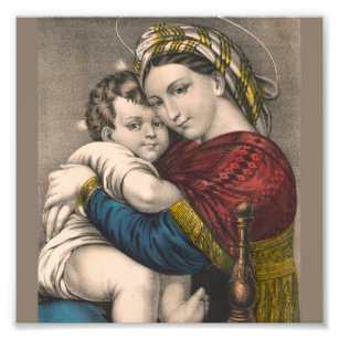 Mother marry with baby Jesus  Photo Print