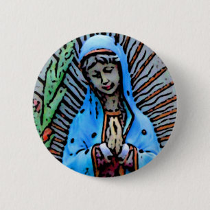 Mother Mary 6 Cm Round Badge