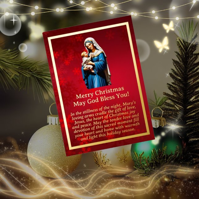 Mother Mary and Baby Jesus Foil Card (Creator Uploaded)