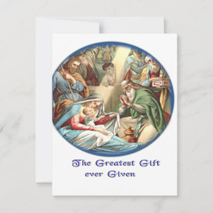 Mother Mary and baby Jesus Holiday Card