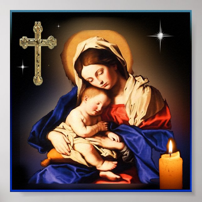 Mother Mary and Baby Jesus Poster (Front)