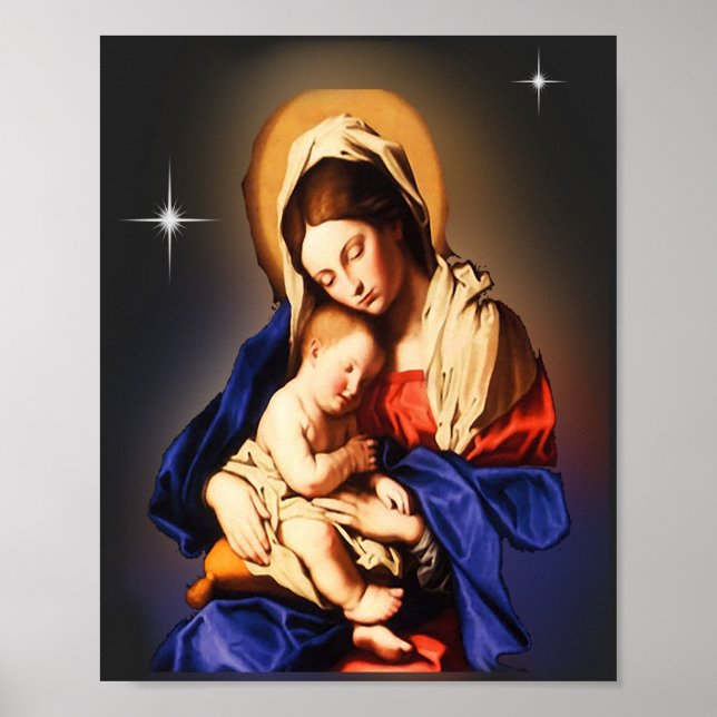 Mother Mary and Child Jesus  Poster (Front)