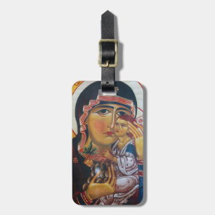 Mother Mary And Jesus Art Luggage Tag