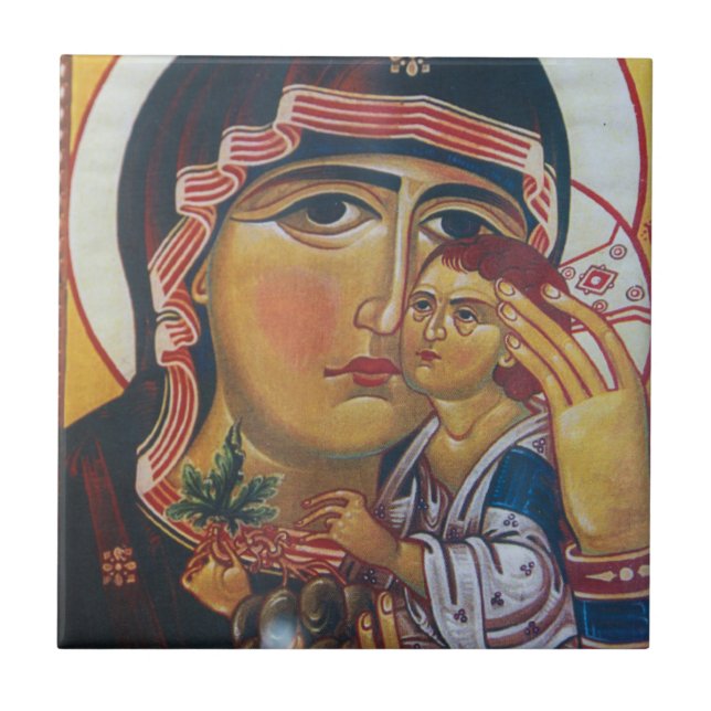 Mother Mary And Jesus Art Tile (Front)