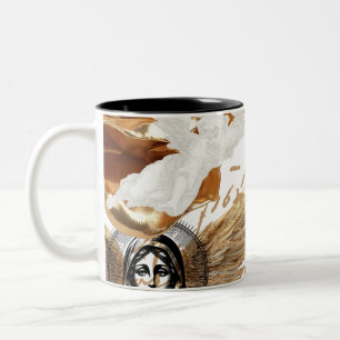 Mother Mary Angel Themed Peaceful And Luxurious Two-Tone Coffee Mug