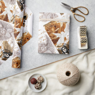 Mother Mary Angel Themed Peaceful And Luxurious Wrapping Paper