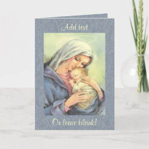 Mother Mary Baby Jesus Faith Greeting Card