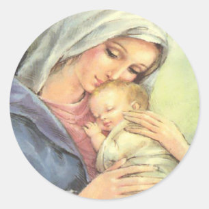 Mother Mary Baby Jesus Faith Stickers Seals