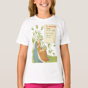 Mother Mary Baby Jesus Garden flowers Art T-Shirt