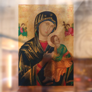MOTHER MARY BABY JESUS WINDOW CLING