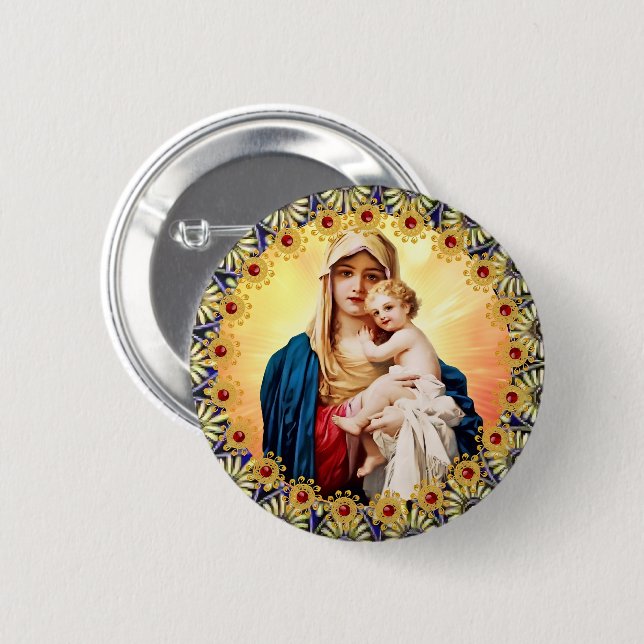 Mother Mary Button (Front & Back)