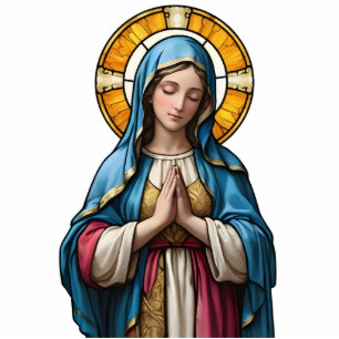 Mother Mary in Prayer Virgin Mary Praying 2DStatue Standing Photo Sculpture