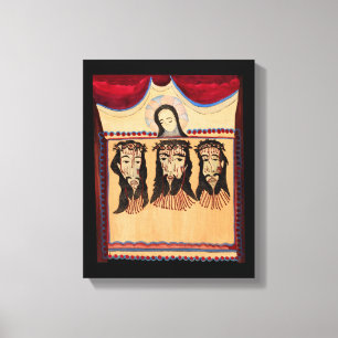 Mother Mary Jesus Christ Thorn Crown art Painting  Canvas Print