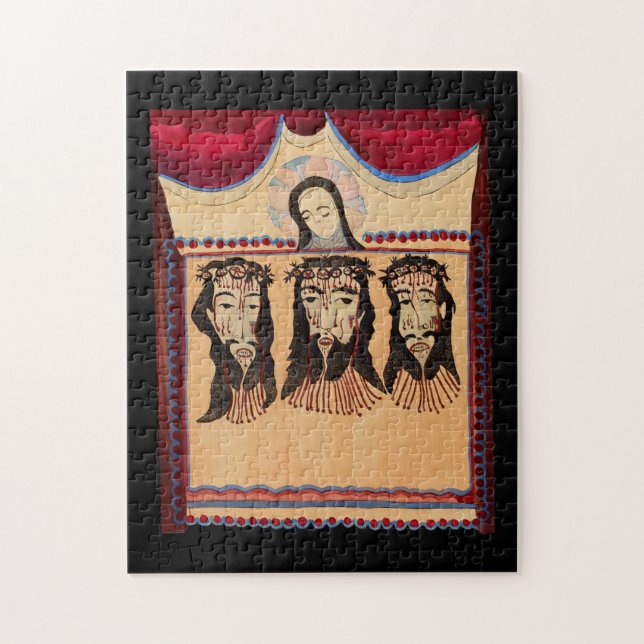 Mother Mary Jesus Christ Thorn Crown art Painting  Jigsaw Puzzle (Vertical)