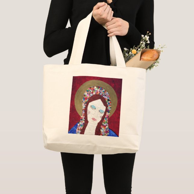 Mother Mary Large Tote Bag (Front (Product))